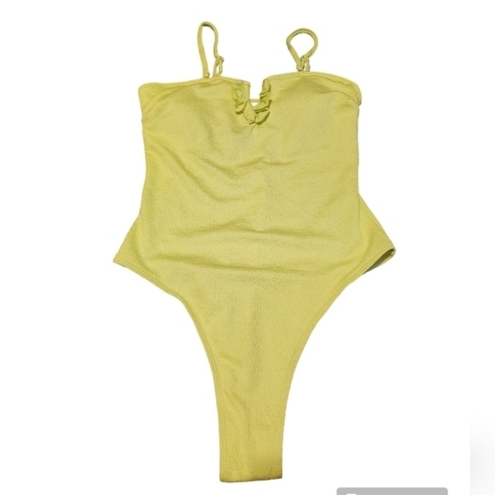 Shein one piece neon yellow‎ bikini Size Large